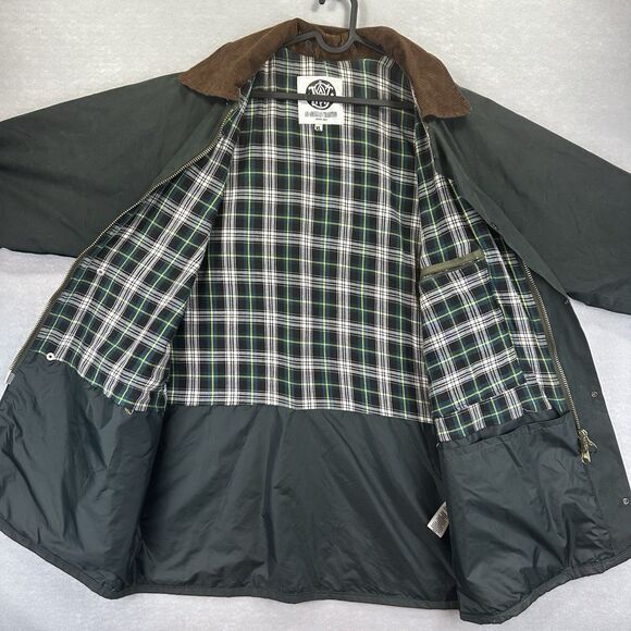 Vintage Smith & Wesson Jacket Mens XL Green Waxed Barn Field Coat 90s - Picture 7 of 16